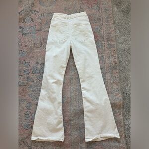 ZARA White denim boot cut jeans